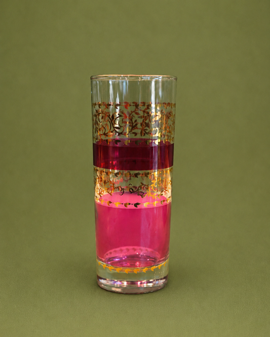 Vintage Gold-Patterned Glassware Collection