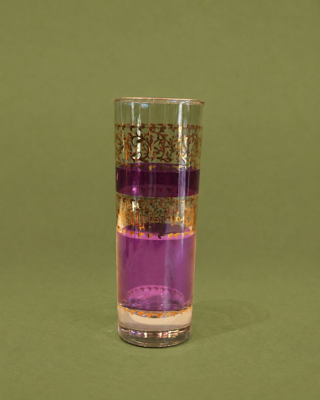 Vintage Gold-Patterned Glassware Collection