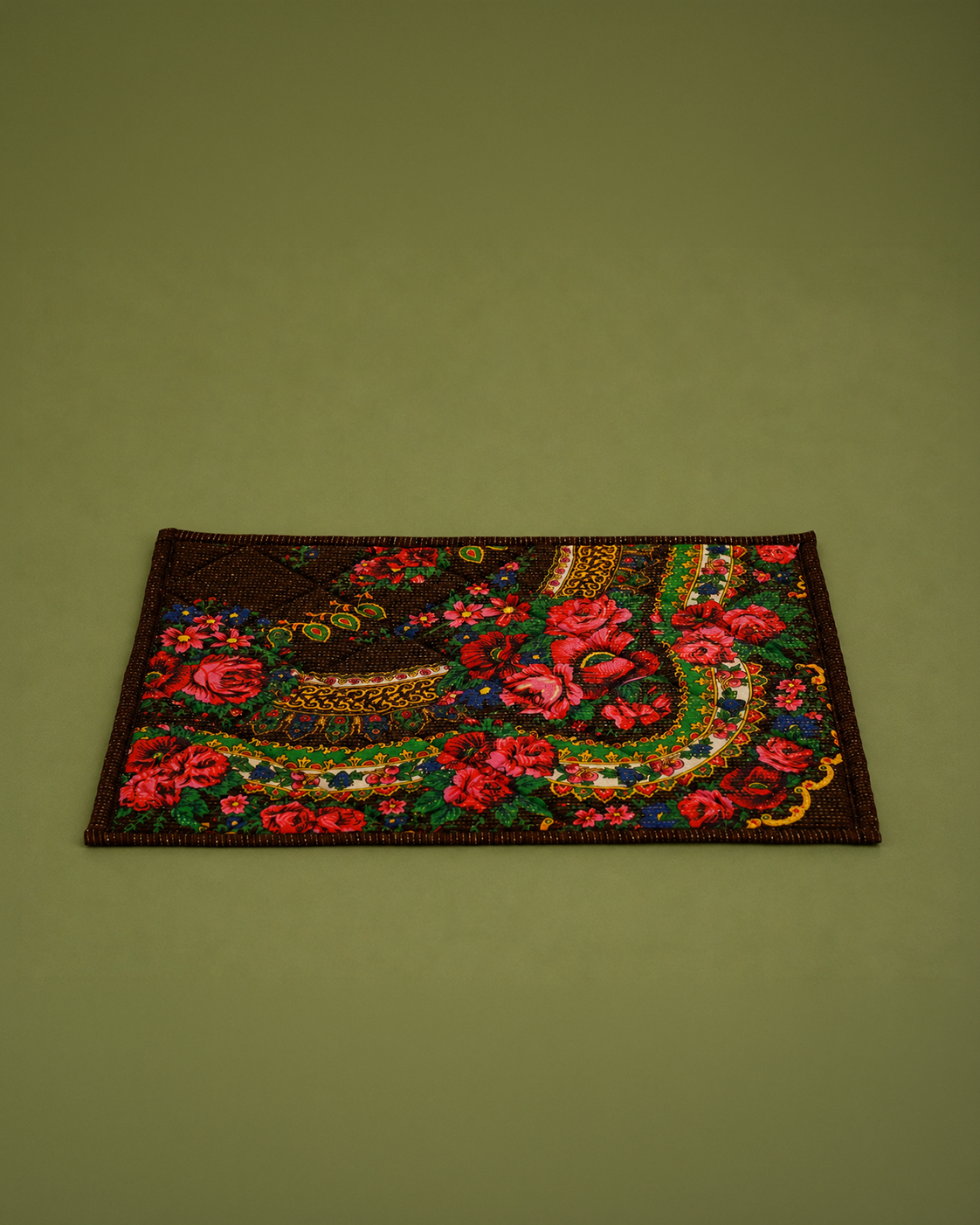 Quilted Floral Fabric Placemat