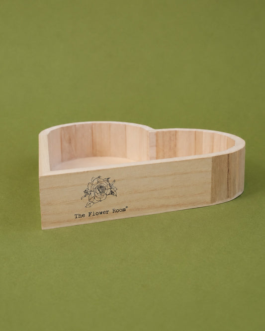 Small Heart Wooden Crate